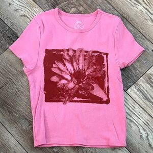 Urban Outfitters Pink Crew Neck Tee